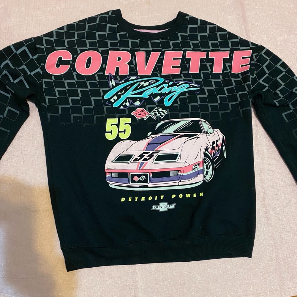 Black Corvette Racing Sweatshirt - Picture 2 of 4